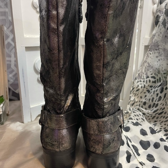 SIMPLY Vera metallic bronze midcalf boots - Picture 4 of 9